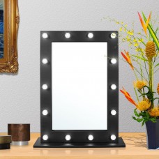 Light Up Dressing Table Hollywood LED Mirror Bulbs Make Up Vanity Mirror Black   273092212509